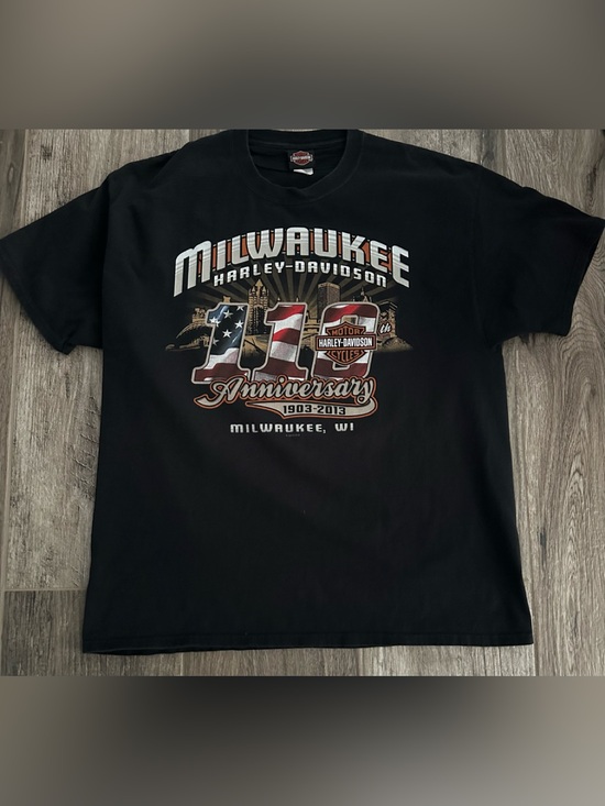 Harley-Davidson Other - Harley-Davidson Milwaukee 110th Anniversary Black Graphic Tee